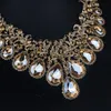Modes strass brud smycken bruna kristaller br￶llop halsband f￶r brud prom kv￤ll festtillbeh￶r