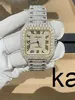 Relojes de pulsera Icedout reloj hiphop rapero 2022 Natural Moissanit reloj movimiento hielo estrellado KK reloj 45878