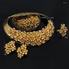 Necklace Earrings Set Longqu Dubai Gold Jewelry 2022 Nigerian Wedding Women Accessories Fashion African Bridal Wholesale