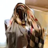 Klassisk pläd lyxig designerscarf för män och kvinnor Vintersjalar damsjalar Ull Cashmere Tofs Designers Sjal 70cm X 180cm