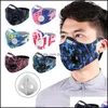 Designer Masks Cycling Face Mask Outdoor Sports Windproof Dustproof Pm2 5 Carbon Filter Earloop Bib Washable Masks With Drop Deliver Dhgtk