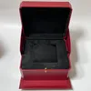 Boîtes de montres, fournisseur d'usine rouge avec boîte en bois originale, marque de luxe, carte en papier, personnalisation AAA e 221110