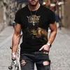 T-shirts voor heren Beroemde trends 3D-printen Losse en comfortabele oversized casual straat gepersonaliseerde volwassene