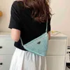 Purse popular bag women's 2022 new Triangle standard rivet sling one shoulder underarm Bag triangle bag