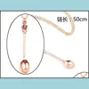 Hangende kettingen hanglagers kettingen hangers sieraden drop levering 2021 charme klein met kroon ketting creatieve mini long link lepel otvii