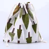 Sacs de rangement grand sac à cordon pochette de ménage toile ours arbre organisateur suspendu jouet blanchisserie maison
