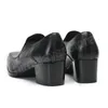 Formalne 5 cm obcasy czarne mężczyzn ubieraj się buty skórzane busa Oxfords Buty poślizgowe na zapatos de vestirde los hombres