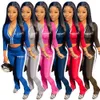 2024 Designer Brand Femmes Survêtements Costumes de jogging lettre imprimée 2 pièces Ensembles à manches longues Sweatsuit col montant Tenues Sportswear veste zippée Pantalons Vêtements 8896-3