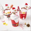 50Pcs/Lot Cartoons Santa Claus Paper Lollipop Cards DIY Lollipop Gift Package Decor Christmas Decoration 2022 / 2023 Navidad New Year FY3992 T1110