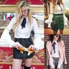 Women's Blouses Fashion Blusas Women Casual Slim Top Puff Sleeve White Blouse Bandage Neck Long Tops Shirt Plus Maat