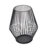 Candle Holders Black Metal Wire Tea Light Holder For Indoor Outdoor Home Decorations