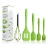 Set da 5 pezzi Set di utensili da cucina in silicone Include pennello piccolo Raschietto piccolo Raschietto grande Spatola per frullino per le uova per cucinare, cuocere e mescolare