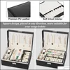 Sieraden Dozen Sieraden Dozen Simboom Box Organizer Voor Vrouwen Meisjes 2 Laag Grote Mannen Opbergdoos Pu Lederen Display Sieraden hold241S