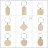 Round Rectangle Blank Wooden Key Chain DIY Pendant Wood Keychain Keyring Tags for Birthday Christmas New Year Gifts FY5473 Ss1207 chain ring