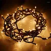 Cordes de bouchon eu led de Noël LIGHT STRING 4M 100 LEDS Decoration Lights Filh White Riz Bulbes El Holiday