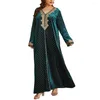 Plus Size Dresses Women Lace Up Dress Evening Party Long Oversize Muslim Turkey Festival Autumn Spring Casual Loose