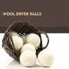 Produits de lessive pratiques Clean Ball Réutilisable Natural Organic-Washing Fabric Softener-Ball Premium Organic Wool Dryer Balls 6CM SN170