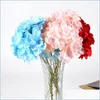 Decorative Flowers Wreaths Simation Five Heads Hydrangea Artificial Flower 51Cm 7 Colors Wedding Centerpieces Home Flowers Drop De Dhe5O