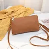 Merkontwerper twee ritsen schoudertassen portemonnee portemonnee koppeling met polsbanden crossbody cross body pu clutch tas handtassen