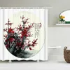 Rideaux de douche rétro Style chinois paysage rideau montagne eau Nature paysage imperméable Polyester maison bain écran décor