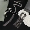 Fashion Love Diamond Necklace örhängen Pearl Designer örhängen Studs Women Jewelry Set gåva till festjubileum