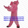 Pink Long Fur Elephant Elephish Mascot Costume Adult Cartoon Character Outfit Suit Ceremonial Event Floor Show zx640