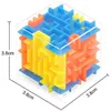 Cubo 3D Labirinto Puzzle Scatola Mente Puzzle Gioco Blu Giallo Arancione Giocattolo Cervello Giochi manuali Sfida Fidget Giocattoli Equilibrio Educativo per bambini