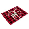 Christmas Table Mat Dining Placemat Decoration For Home Kitchen Party Place Mats Tablecloth Xmas Supplies Gifts SN164