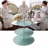 Bakeware Tools 3 Tier Cake Fruit Plate Stand Handtag Montering Verktyg Hårdvara Rod Dekoration Tillbehör