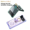 Samsung Galaxy Z Flip 4 3 Flip3 Case Clear Magsafe Magnetic Wireless Chargingカバーの透明なケース