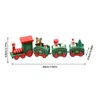 クリスマス装飾メリー木製列車の装飾品ホームパーティー用ミニおもちゃサンタクロースギフト出生ナヴィダードノエル