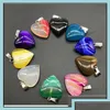 Charms Charms 20Mm Assorted Stripe Agate Heart Stone Pendants For Earrings Necklace Jewelry Making Drop Delivery 2021 Findings Com F Otpmf