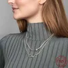 Original Real 925 Sterling Silver Chunky Infinity Knot Chain Necklace Fit Original Charms Jewelry317I1983605