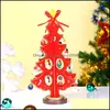 クリスマスの装飾木製クリスマスツリーdiy頑丈なデスクトップ飾り年玩具ドロップデリバリーホームガーデンフェスティブパーティー用品dhesr