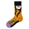 Kvinnor Socks Original Ayamaya Illustration Series Par Cotton Men's and Women's Tube Korean Fashion Brand