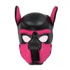 Maski imprezowe kod XL marka zwiększ duży rozmiar szczeniak Cosplay wyściełana guma maska na całą głowę kaptur z uszami dla kobiet mężczyzn pies do odgrywania ról