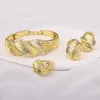Necklace Earrings Set Jwellery Bracelets Ring Dubai Gold Color Jewelry For Women African Fashion Bracelet