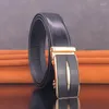 Gürtel Hohe Qualität Automatische Schnalle Gürtel Kaffee Mode Leder Männer Formale Tragen Casual Designer Schwarz Ceinture Homme