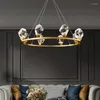 Chandeliers Modern Luxury Crown Crystal LED Chandelier Home Dining Room Bedroom Lamp Meal Hanger Interior Lighting Decoration Golden