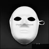 Party Masks Paper Diy Party Mask White Painting Halloween Chirstmas Children Creative Masks Garten Drop Delivery Home Garden Festive Dhvgs