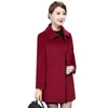 Женское полушерстяное пальто, верхняя одежда, базовая женская однобортная куртка на весну, осень и зиму, элегантное платье для мамы 5XL 221110