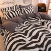 Bedding sets Orange Set Girls Boys Bed Linen Sheet Plaid Duvet Cover No Filling 240x220 Single Double Queen King Bedclothes 221109