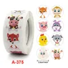 500pcs Cartoon Animal Children Thank You Stickers Cute Toy Game Tag DIY Gift Sealing Label Decoration Supplies