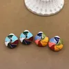 Brincos de garanhão redondo linhas de metal coloridas de ballão pingando acessórios de esmalte para jóias femininas