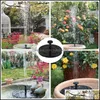 Trädgårdsdekorationer Solar Fountain Outdoor Pool Pond Floating Waterfall Bird Bath Drop Delivery Home Patio Lawn DHP5I