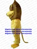 Costume de mascotte animale sauvage du lion jaune