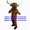 Costume de mascotte de bison de buffle marron Kerbau, bœuf sauvage, taureau, veau, personnage adulte, Promotion, grand magasin ambassadeur zx551