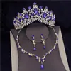 Earrings Necklace Gorgeous Crystal Bridal Jewelry Sets For Women Fashion Tiaras Necklaces Set Wedding Crown Bride Jewellry203t2590749