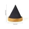 Jewelry Pouches Cone Shape Wooden Bangle Bracelet Anklet Display Stand Ring Watch Holder