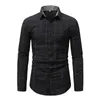 Men's Casual Shirts Junior Long Sleeve Shirt Male Autumn Plaid Print Turn Down Collar Button Printed Tee Medium For Men